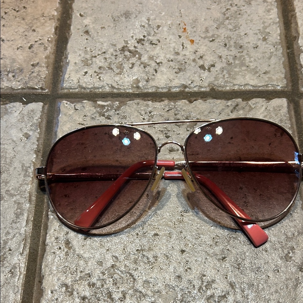 American Eagle Aviator Sunglasses with Pink Accents